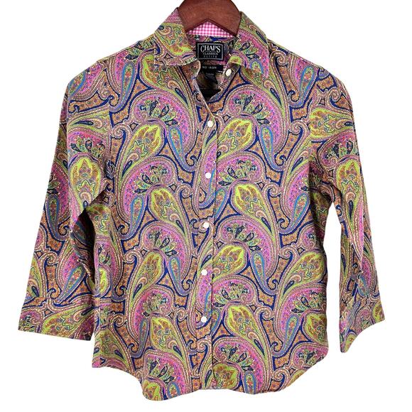 Ralph Lauren Tops - Ralph Lauren Chaps Womens Classics Petite SMALL PETITE SP No Iron Shirt Top